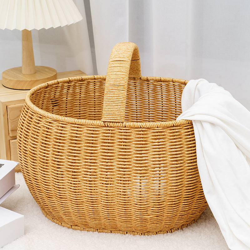 Handcrafted Woven Storage Basket Colorful | High & Bury
