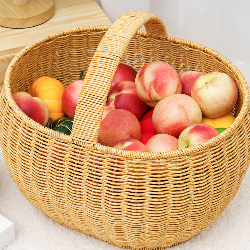 Handcrafted Woven Storage Basket Colorful | High & Bury