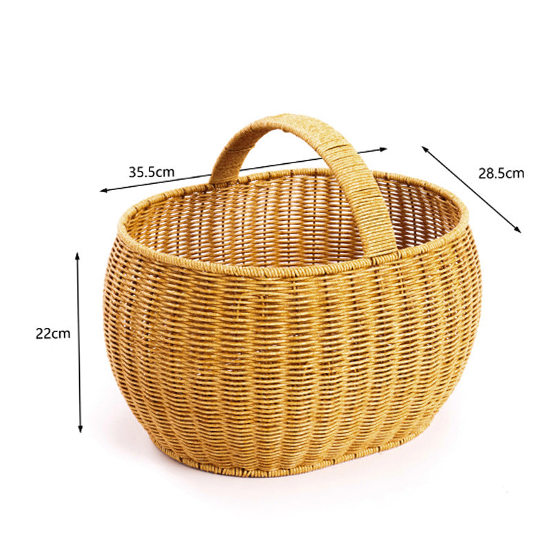 Handcrafted Woven Storage Basket Colorful | High & Bury