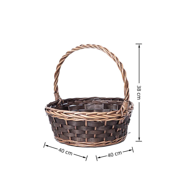 Handcrafted Woven Storage Basket with Carrying Handle | High & Bury