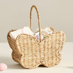 Handcrafted Woven Storage Basket with Carrying Handle | High & Bury