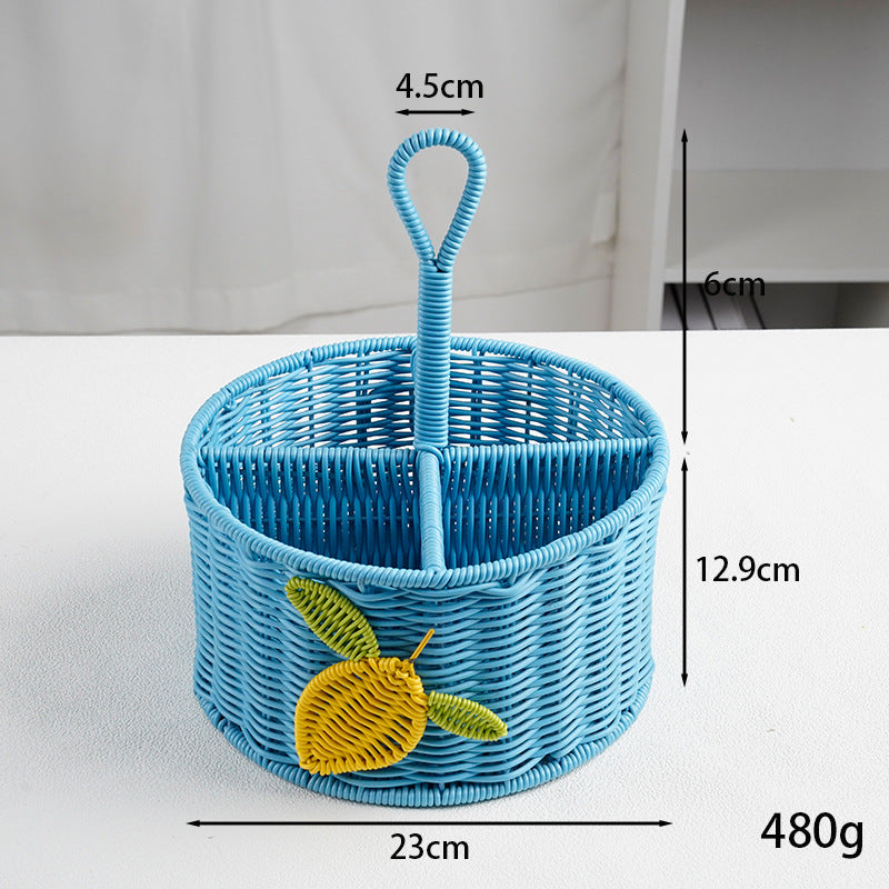 Handcrafted Woven Storage Basket with Handle | High & Bury