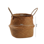 Handcrafted Woven Storage Bucket Orange Coffee | High & Bury