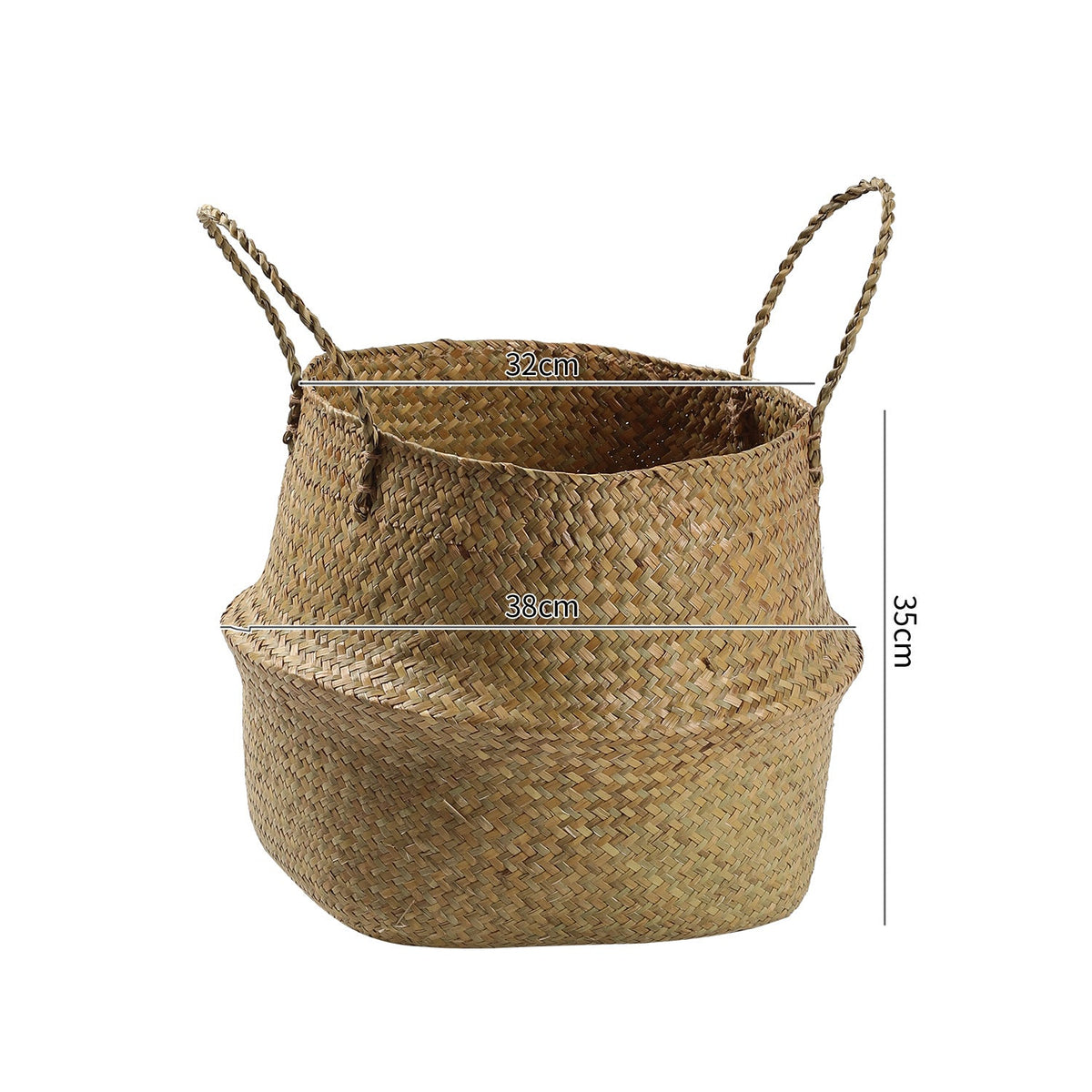 Handcrafted Woven Storage Bucket Orange Coffee | High & Bury
