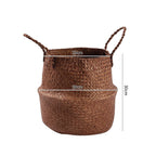 Handcrafted Woven Storage Bucket Orange Coffee | High & Bury