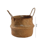 Handcrafted Woven Storage Bucket Orange Coffee | High & Bury