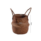 Handcrafted Woven Storage Bucket Orange Coffee | High & Bury