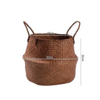 Handcrafted Woven Storage Bucket Orange Coffee | High & Bury