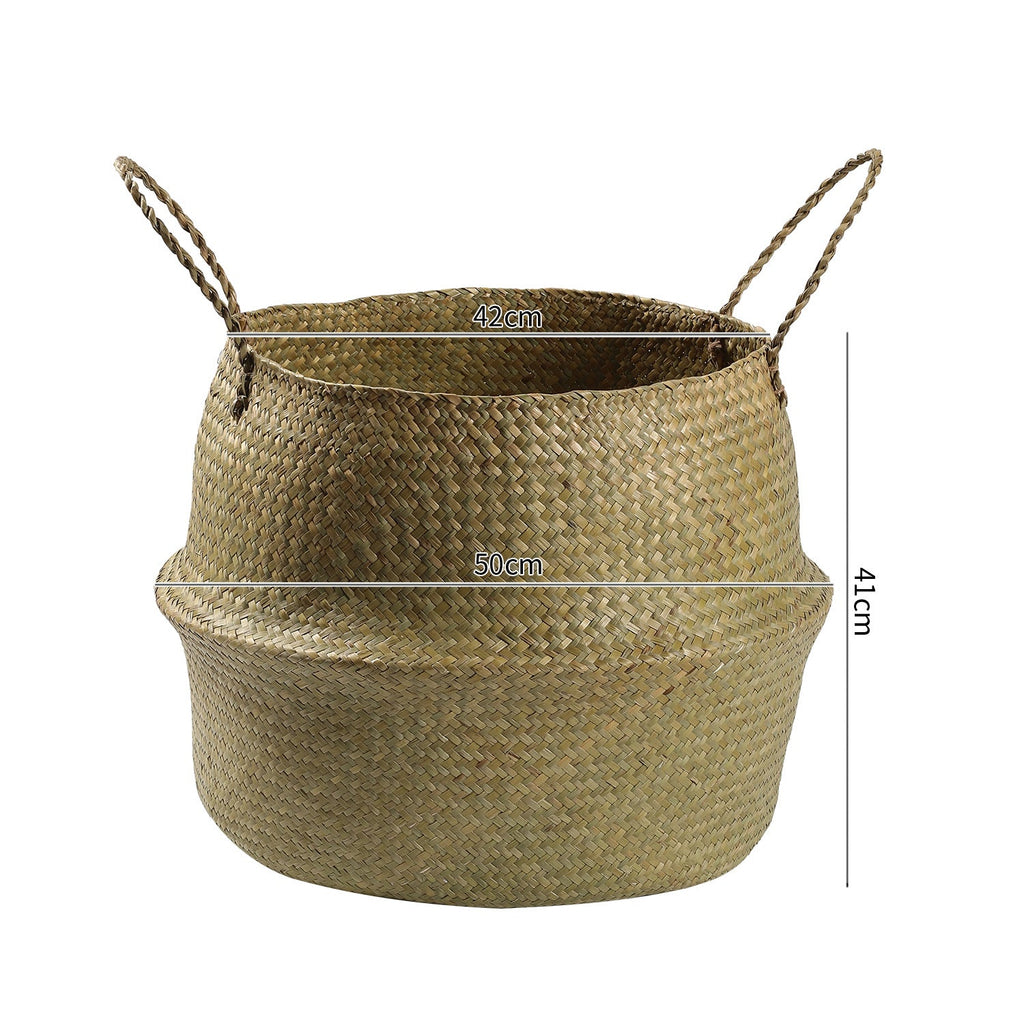Handcrafted Woven Storage Bucket Orange Coffee | High & Bury