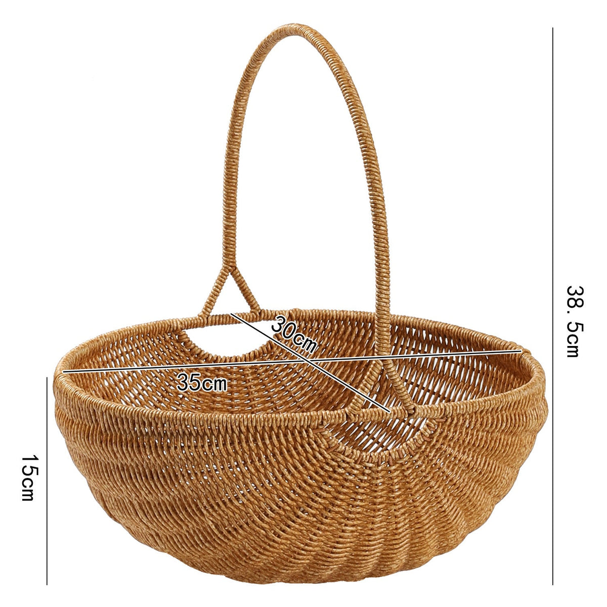 Handcrafted Woven Utility Basket Light Brown | High & Bury