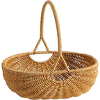 Handcrafted Woven Utility Basket Light Brown | High & Bury