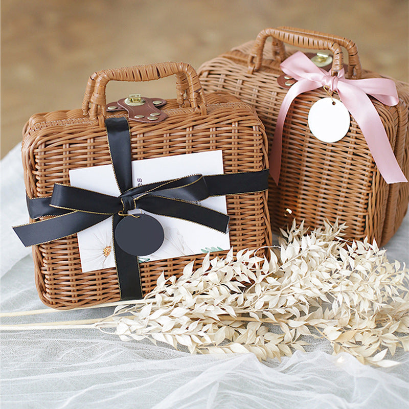 Handmade Basket with Leather Handle | High & Bury