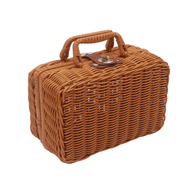 Handmade Basket with Leather Handle | High & Bury