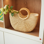 Handmade Beach Bag made of Braided Rattan | High & Bury
