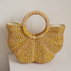 Handmade Beach Bag made of Braided Seagrass | High & Bury