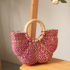 Handmade Beach Bag made of Braided Seagrass | High & Bury