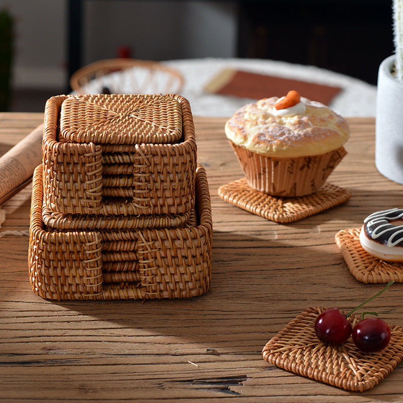 Handmade Coasters made of Woven Material | High & Bury