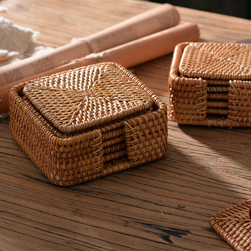 Handmade Coasters made of Woven Material | High & Bury