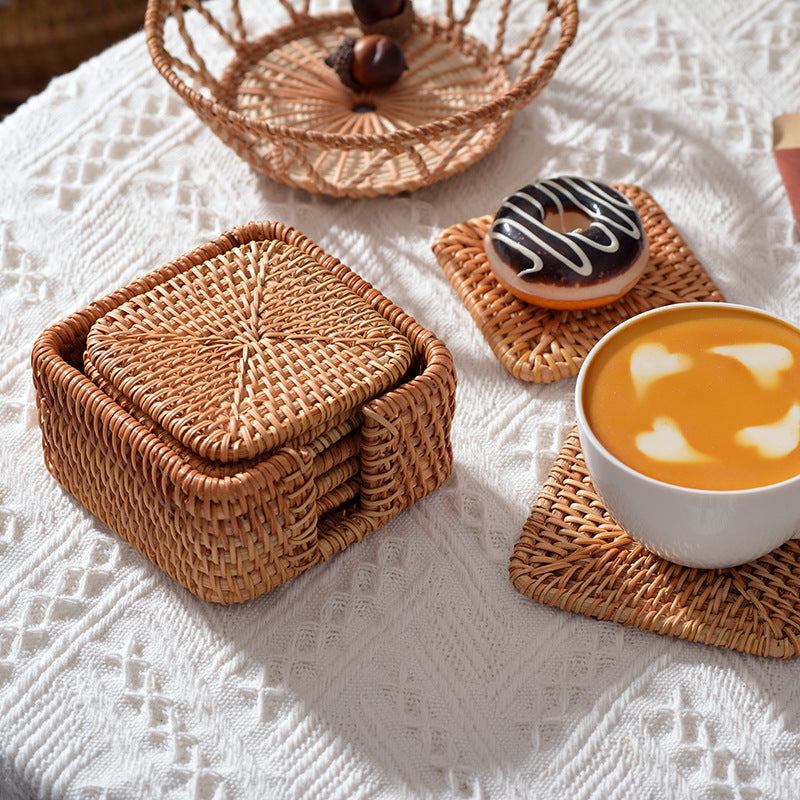 Handmade Coasters made of Woven Material | High & Bury