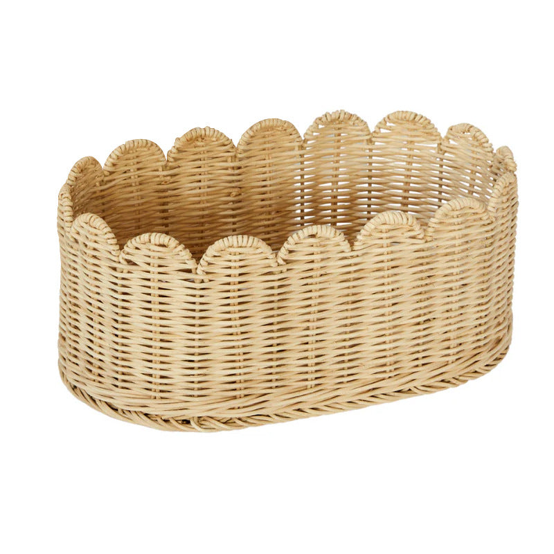 Handmade Decorative Basket with Wavy Edge | High & Bury