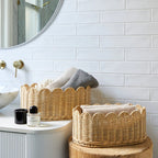 Handmade Decorative Basket with Wavy Edge | High & Bury