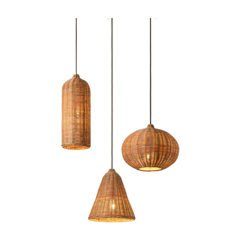Handmade Pendant Light made of Braided Rattan | High & Bury