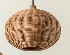 Handmade Pendant Light made of Braided Rattan | High & Bury