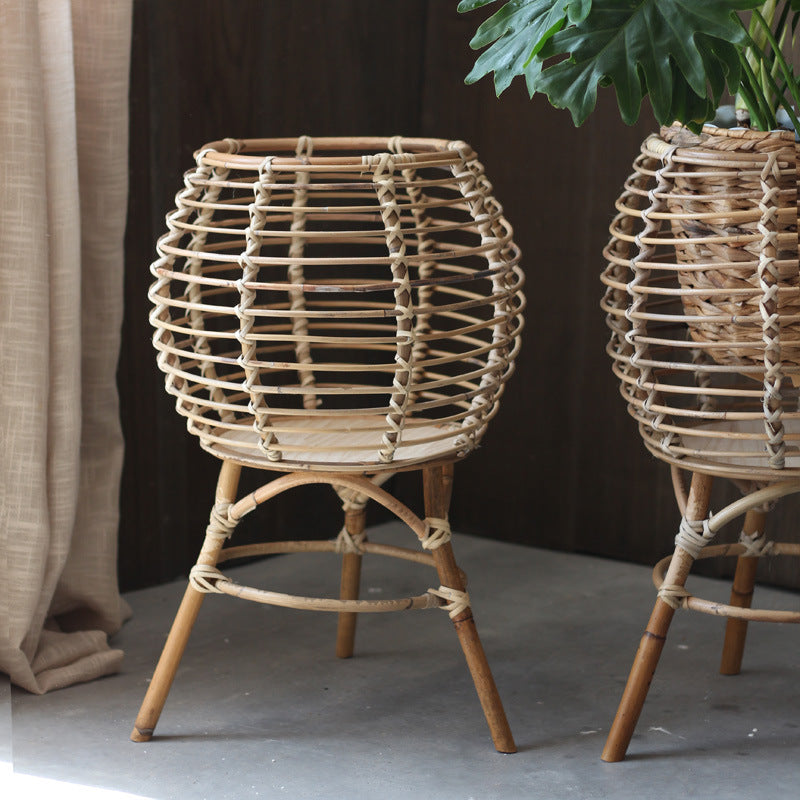 Handmade Rattan Stool | High & Bury