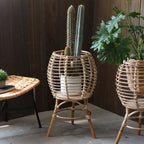 Handmade Rattan Stool | High & Bury
