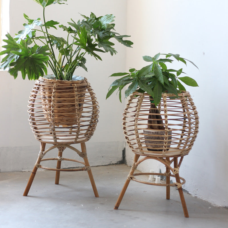 Handmade Rattan Stool | High & Bury