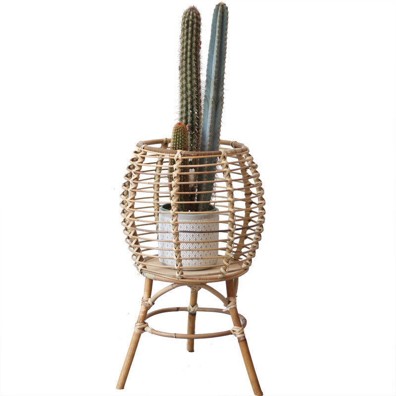 Handmade Rattan Stool | High & Bury