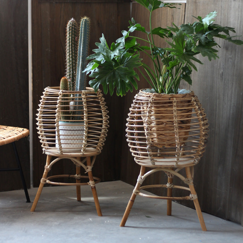 Handmade Rattan Stool | High & Bury