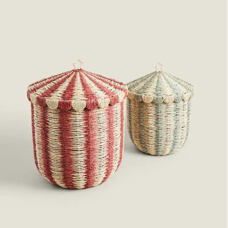 Handmade Storage Basket in Playful Design | High & Bury