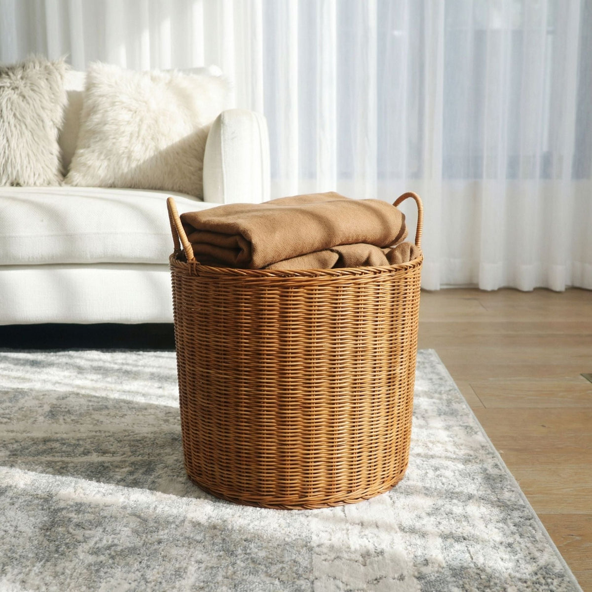 Handmade Storage Basket made of Natural Wicker | High & Bury