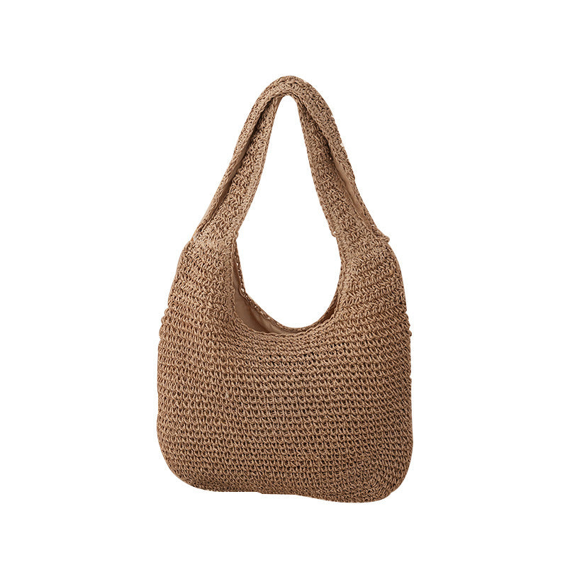 Handmade Wicker Bag Brown Beige | High & Bury