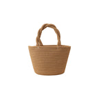 Handmade Wicker Bag Woven Natural Fiber Soft Textile | High & Bury