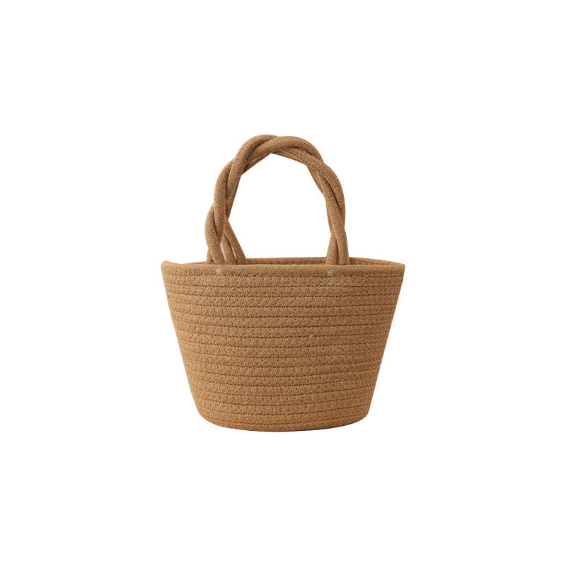 Handmade Wicker Bag Woven Natural Fiber Soft Textile | High & Bury