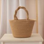 Handmade Wicker Bag Woven Natural Fiber Soft Textile | High & Bury