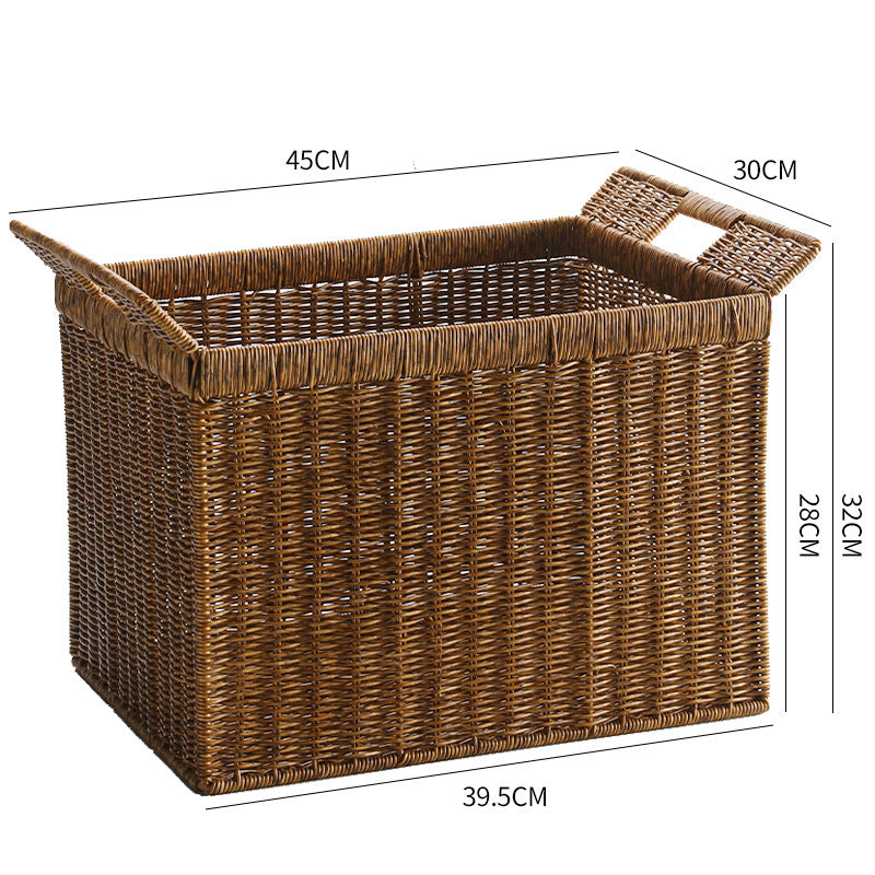 Handmade Woven Storage Basket Dark Brown | High & Bury