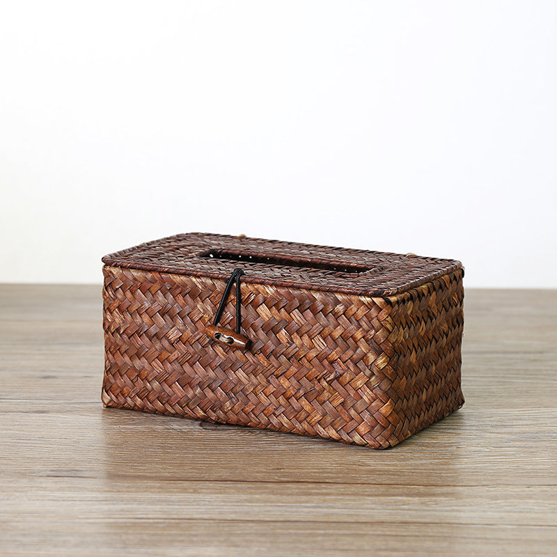Handmade Woven Tissue Box Cover | High & Bury