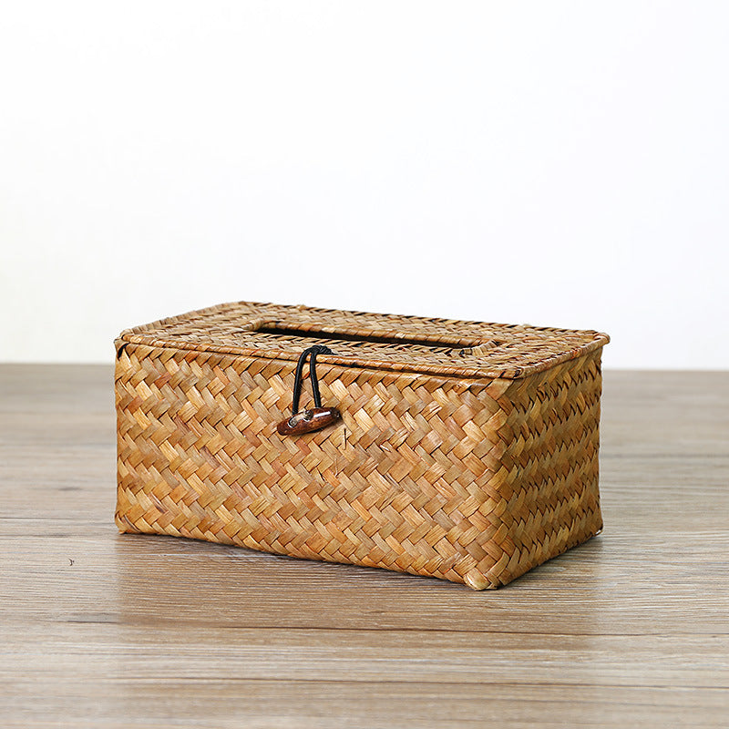 Handmade Woven Tissue Box Cover | High & Bury