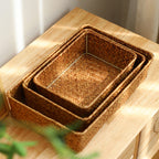 Handwoven Bamboo Storage Tray | High & Bury