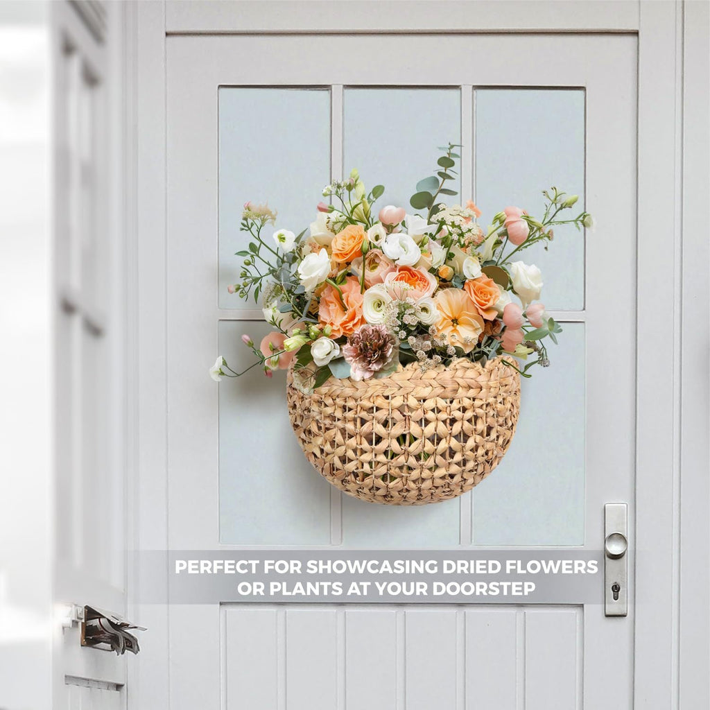 Handwoven Basket Green Beige | High & Bury