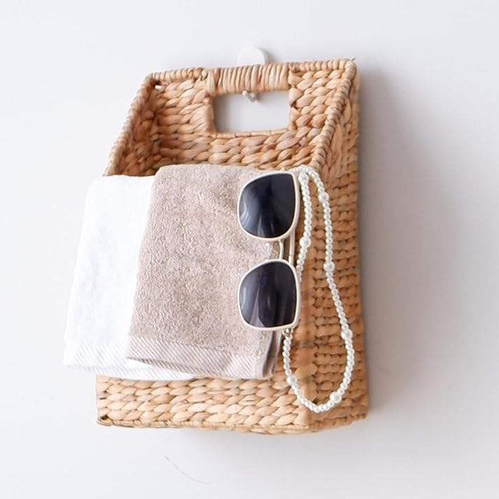 Handwoven Basket Green Beige | High & Bury
