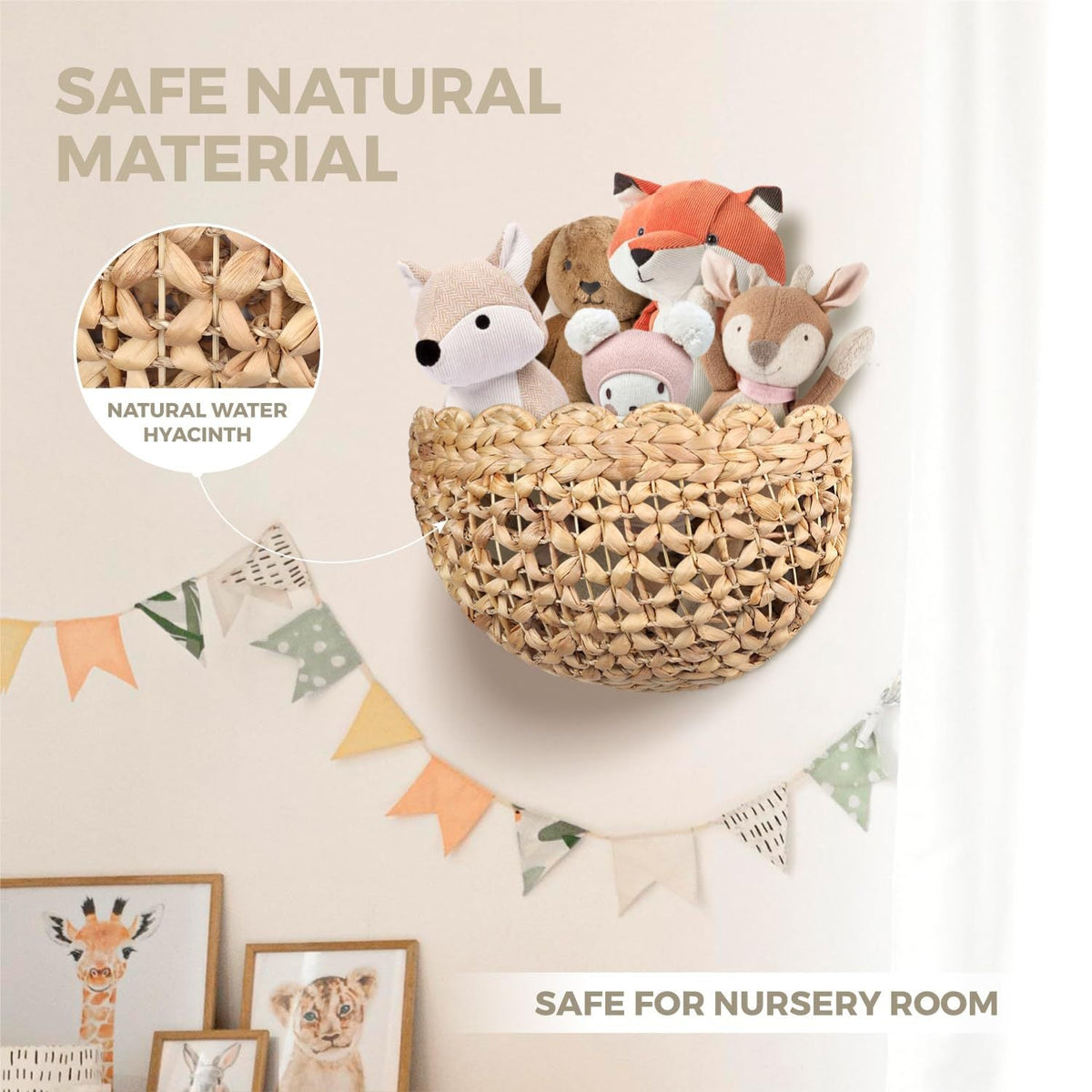 Handwoven Basket Green Beige | High & Bury