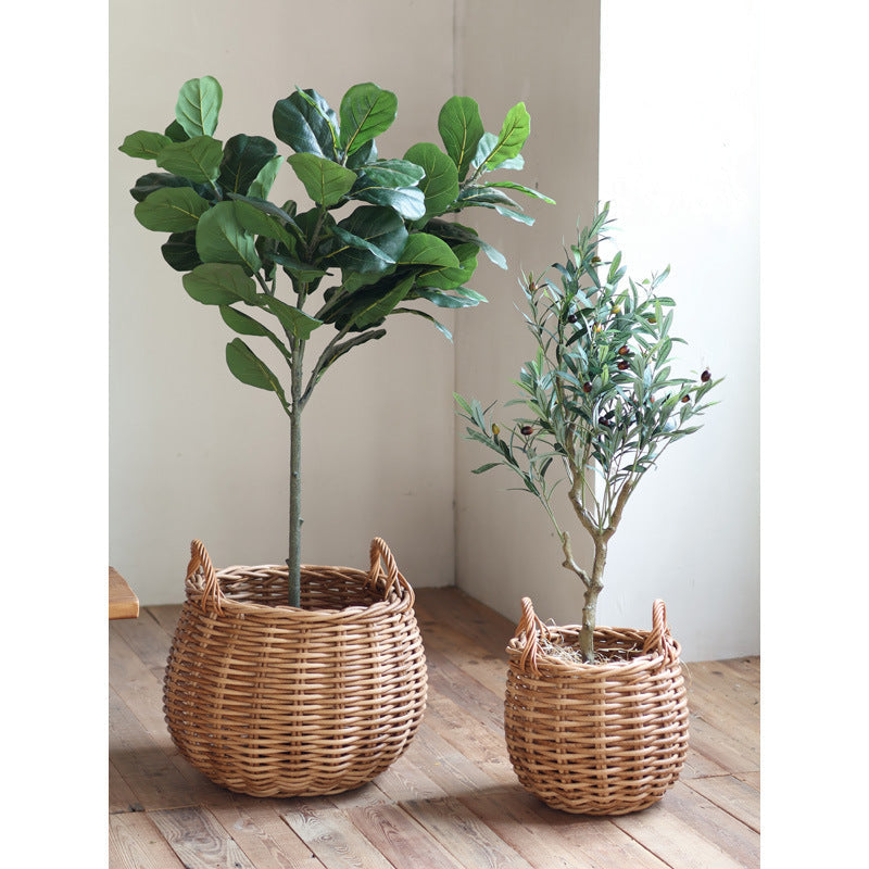 Handwoven Basket with Practical Handles | High & Bury