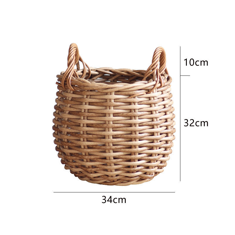 Handwoven Basket with Practical Handles | High & Bury
