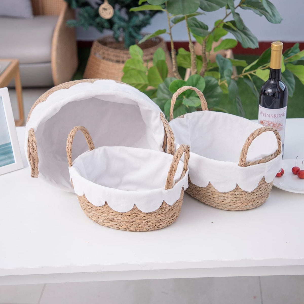Handwoven Crumple Basket | High & Bury