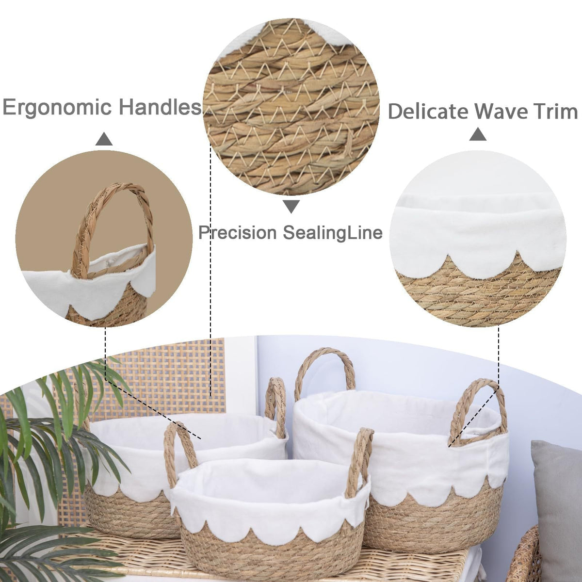 Handwoven Crumple Basket | High & Bury