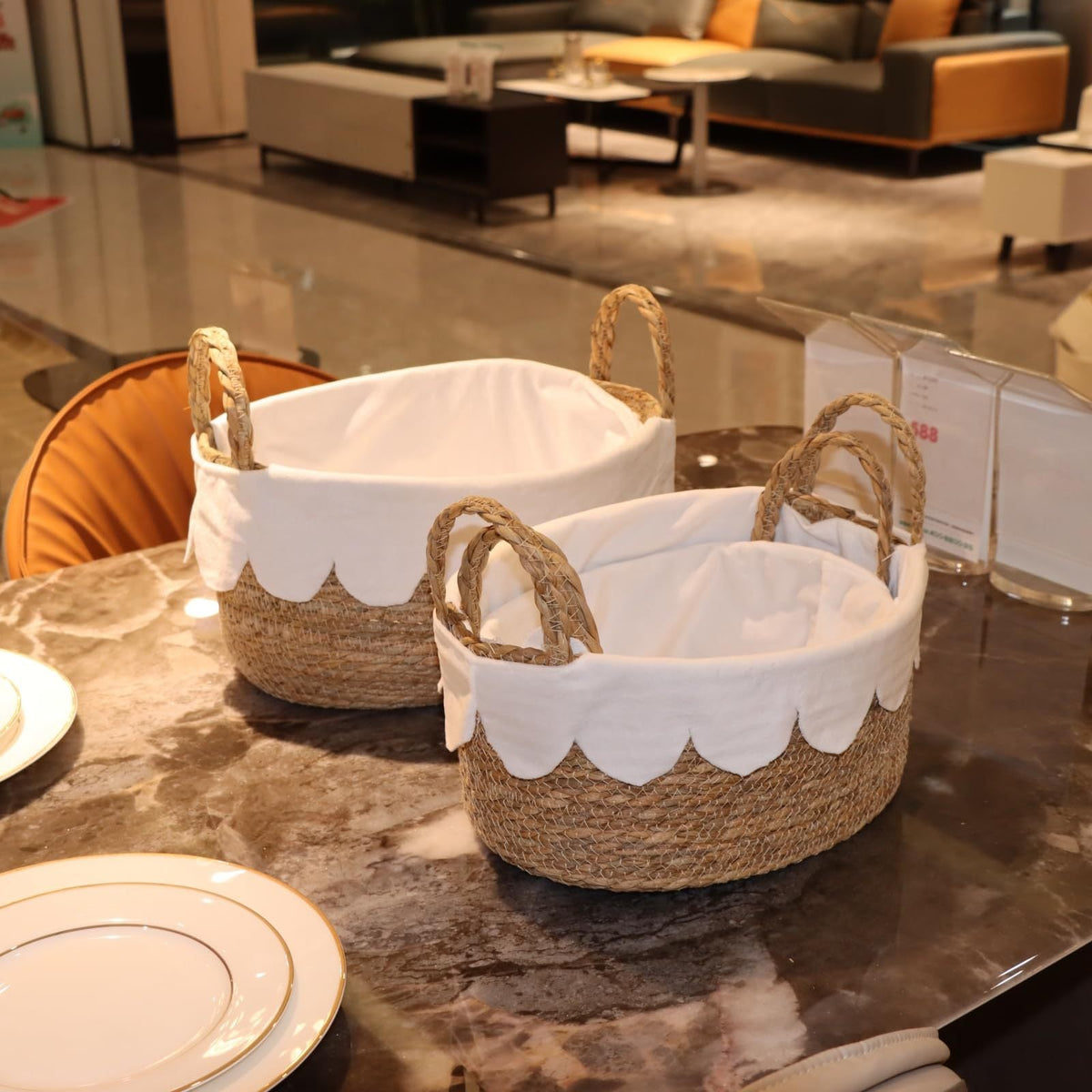 Handwoven Crumple Basket | High & Bury